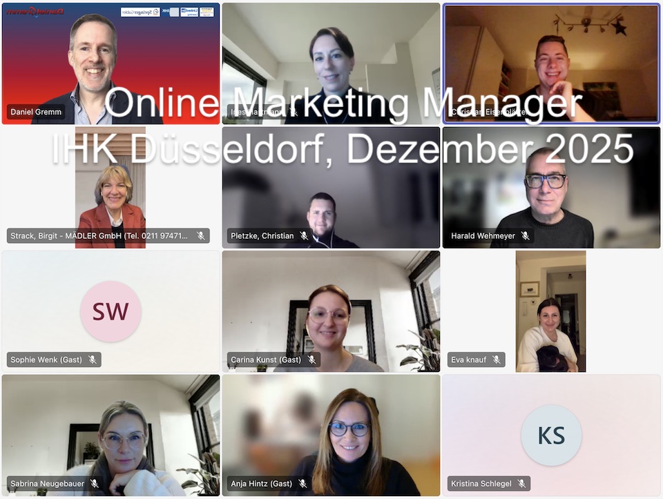 Online Marketing Manager IHK Düsseldorf Dezember 2025