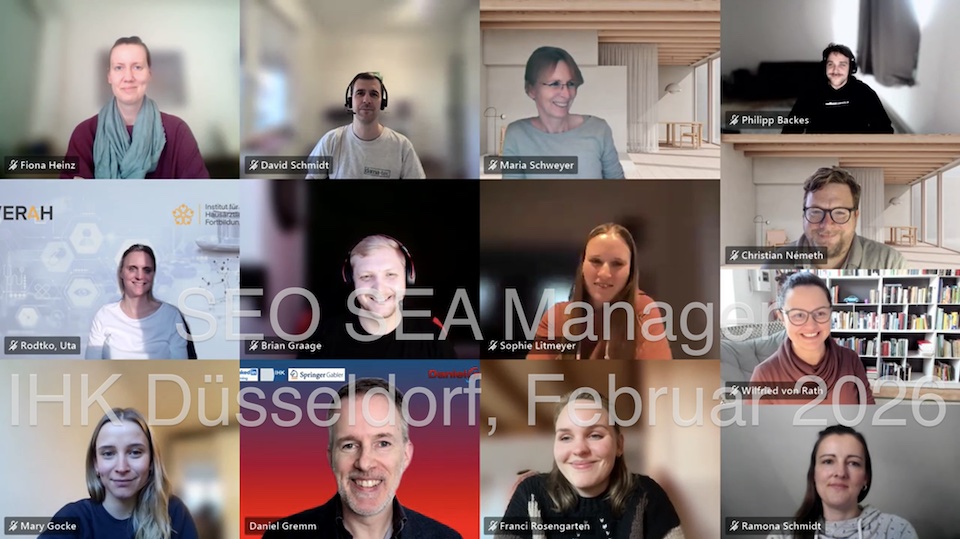 SEO SEA Manager IHK Düsseldorf Februar 2026