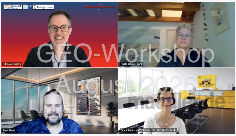 GEO Workshop August 2026 GEO Workshop August 2026